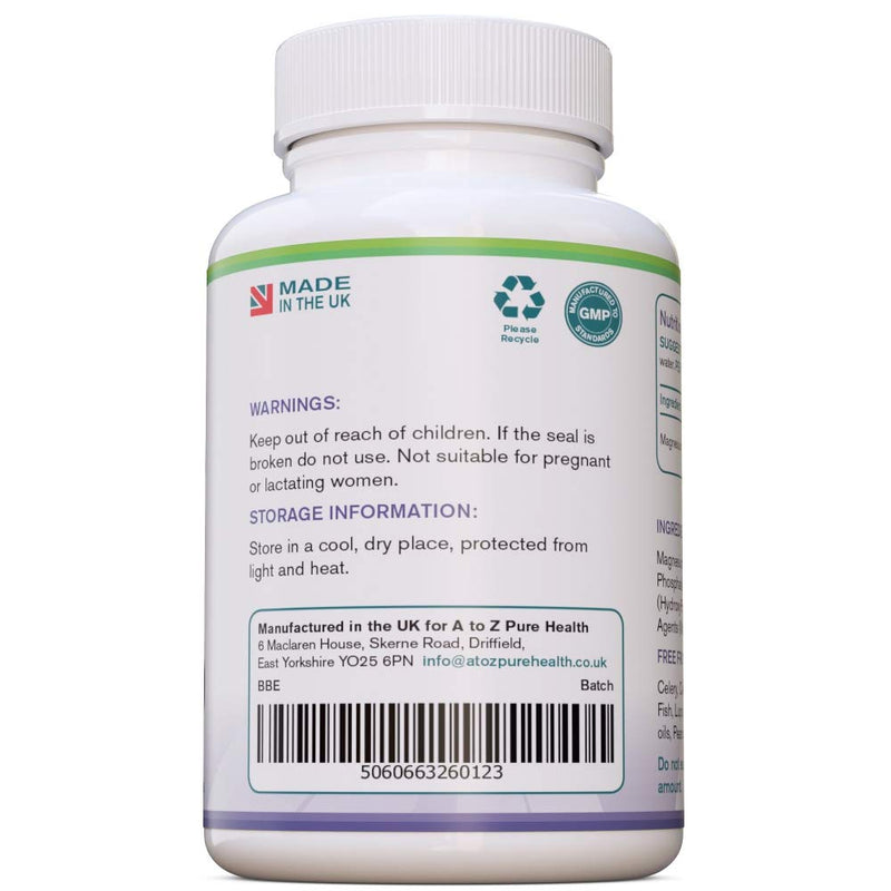 Magnesium Malate Capsules | High Absorption, Premium Magnesium Malate 625mg Supplement | 60 Easy to Swallow Capsules (2 Months Supply) | Supports Energy Levels, Heart Health, Muscle Function | UK Made - NewNest Australia