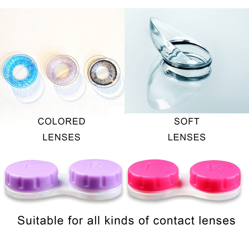 Aoutrow 16 Pack Contact Lens Case Box, Mini Contact Lens Case, Colorful Bulk Box Holder Container, Contact Lens Case Set - NewNest Australia