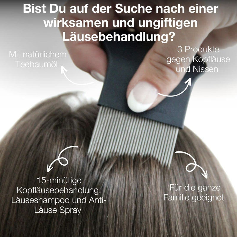 Head Lice Set With Tea Tree Oil - Ultimate Solution To Lice And Npillowcase Fall With Conditioner, Hairspray And Anti Lice Treatment - Suitable For All Hair Types - NewNest Australia