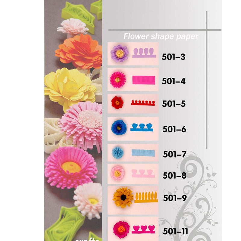 Woohome 143 PCS Paper Quilling Strips Flower Design Set Quilling Flowers Paper Handmade Flower Design Paper Art Quilling for Crafts, Home Decoration - NewNest Australia