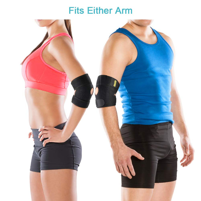 Elbow Brace for Tendonitis, Adjustable Elbow Support with Dual-Spring Stabiliser, Breathable Elbow Strap for Golfers Elbow, Tennis Elbow, Arthritis, Sports Injury and Provides Support Elbow Brace With Splints - NewNest Australia