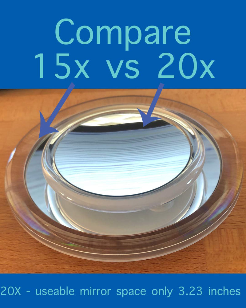 15X Magnifying Mirror – Use for Makeup Application - Tweezing – and Blackhead/Blemish Removal – 6 Inch Round Mirror with Three Suction Cups for Easy Mounting - NewNest Australia