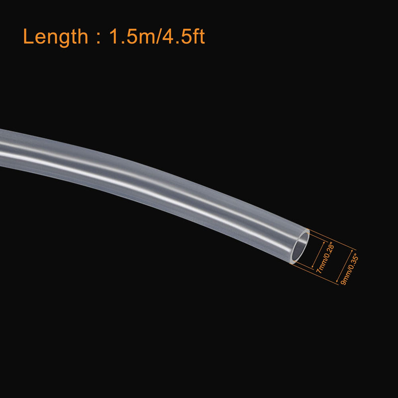 uxcell Silicone Tubing 7mm ID 3/8"(9mm) OD 5ft(1.5m) Silicone Rubber Tube Air Hose Water Pipe Clear with Clamps - NewNest Australia