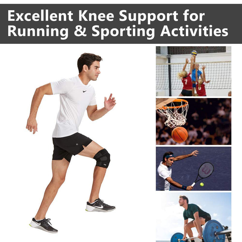ComfiLife Knee Brace for Knee Pain Relief – Neoprene Knee Brace for Working Out, Running, Injury Recovery – Side Stabilizers – 3 Point Adjustable Compression – Open Patella Support,Non-Slip (Medium) Medium (Pack of 1) - NewNest Australia