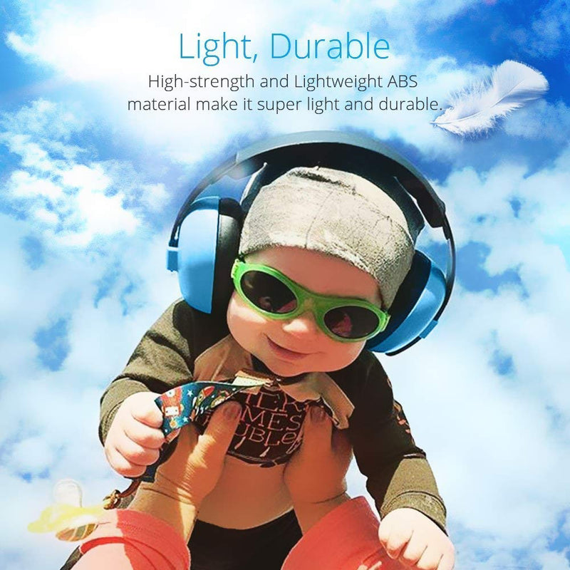Baby Noise Cancelling Headphones, Ear Protection Earmuffs Noise Reduction for 0-3 Years Kids/Toddlers/Infant, for Babies Sleeping, Airplane, Concerts, Movie, Theater, Firework (Blue) Blue - NewNest Australia