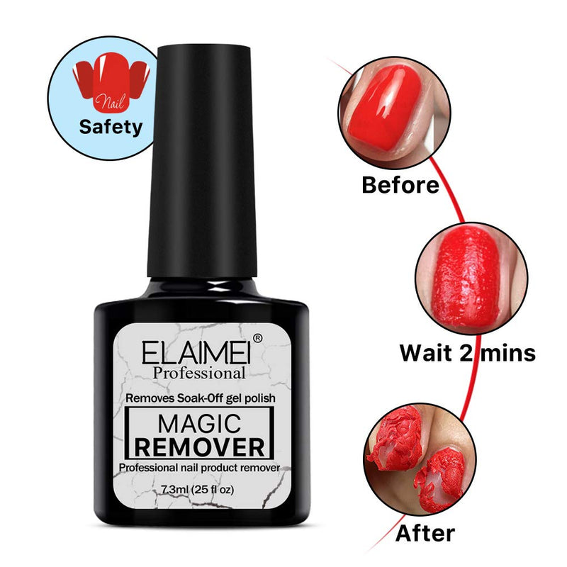 2 Pcs Magic Nail Polish Remover, Professional Removes Soak-Off Gel Nail Polish In 3-5 Minutes, Easily & Quickly, Don't Hurt Your Nails-15ml - NewNest Australia