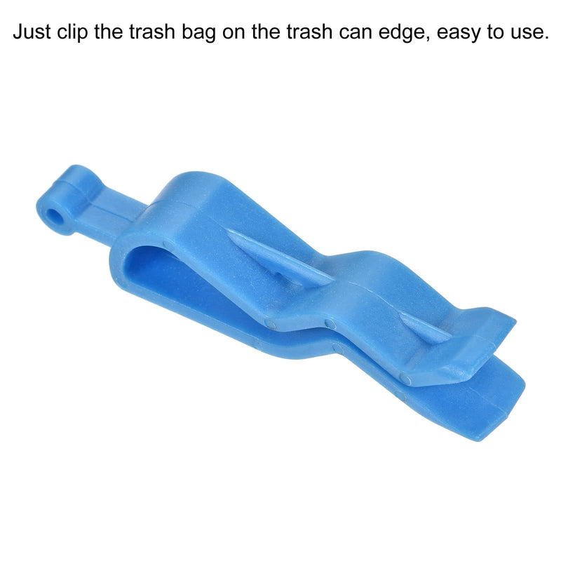 MECCANIXITY Garbage Bin Clip, Kitchen Trash Can Bag Clips Waste Basket Garbage Bin Clamp Bag Clip Blue, Pack of 12 - NewNest Australia