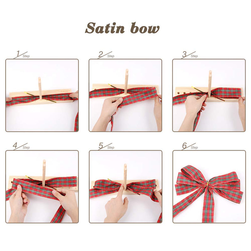 Karsspor Bow Maker Bow Making Tool for Ribbon, Wooden Wreath Bow Maker for Making Gift Bows, Wrist Corsages, Party Decorations, Hair Bows, Holiday Wreaths(with Instructions) - NewNest Australia