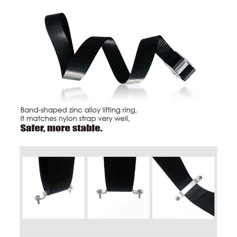 HEHAHA Battery Box Tie/Hold Down Strap Kit, 59"x1.49" Anti-UV Black Tie Strap, with Cam Buckle Mounts and SS Screws, Effectively Prevent Equipment from Slipping (1 Pack) 1 - NewNest Australia