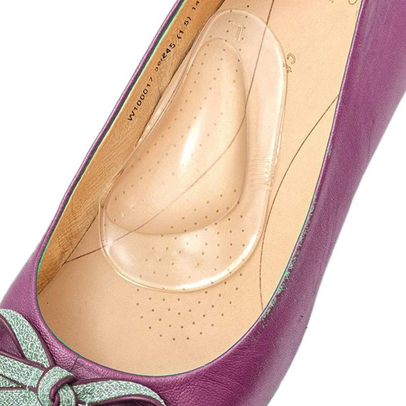 2pairs Clear Gel Arch Support Insoles, Orthotic Insoles Silicone Orthopedic Foot Insoles Flat Feet Arch Support Plantar Fasciitis Shoe Arch Support Gel High Heel Inserts Cushion Pads for Women Men - NewNest Australia