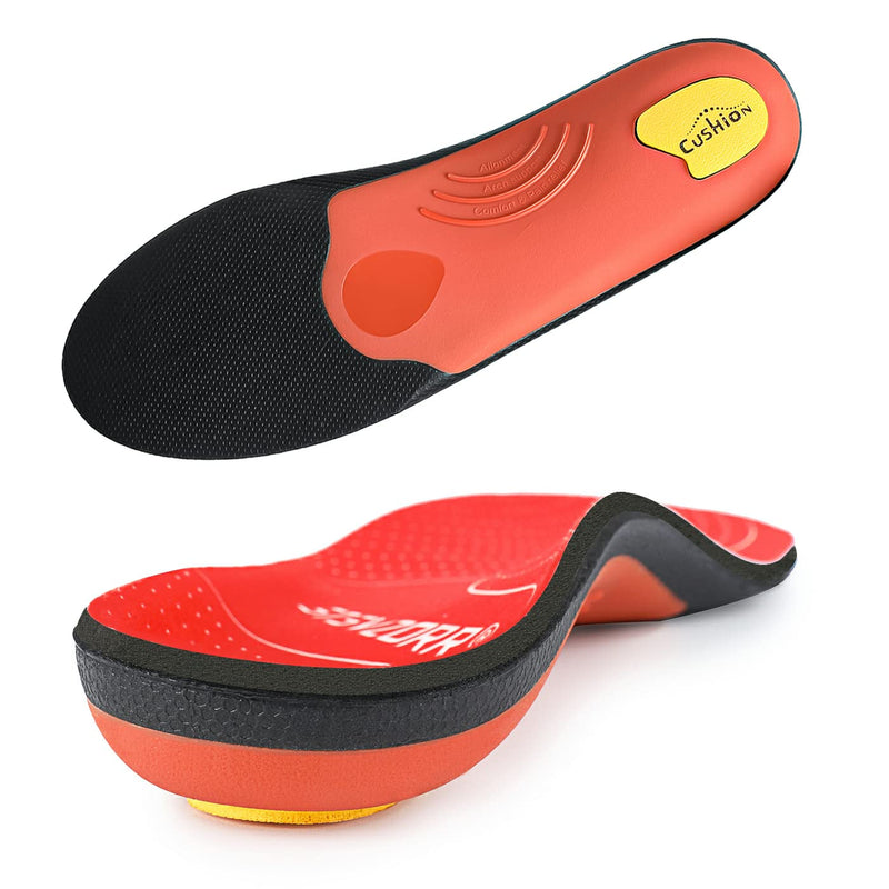 Orthotic Insoles Arch Support Full Length Inserts Metatarsal Pinnacle Plus for Flat Feet,Metatarsalgia, Plantar Fasciitis, Heel Pain, Big Toe, Pain Forefoot Pain(Size:UK-11,Length:11.61",Red) UK-11-29.5CM--11.61" Red - NewNest Australia
