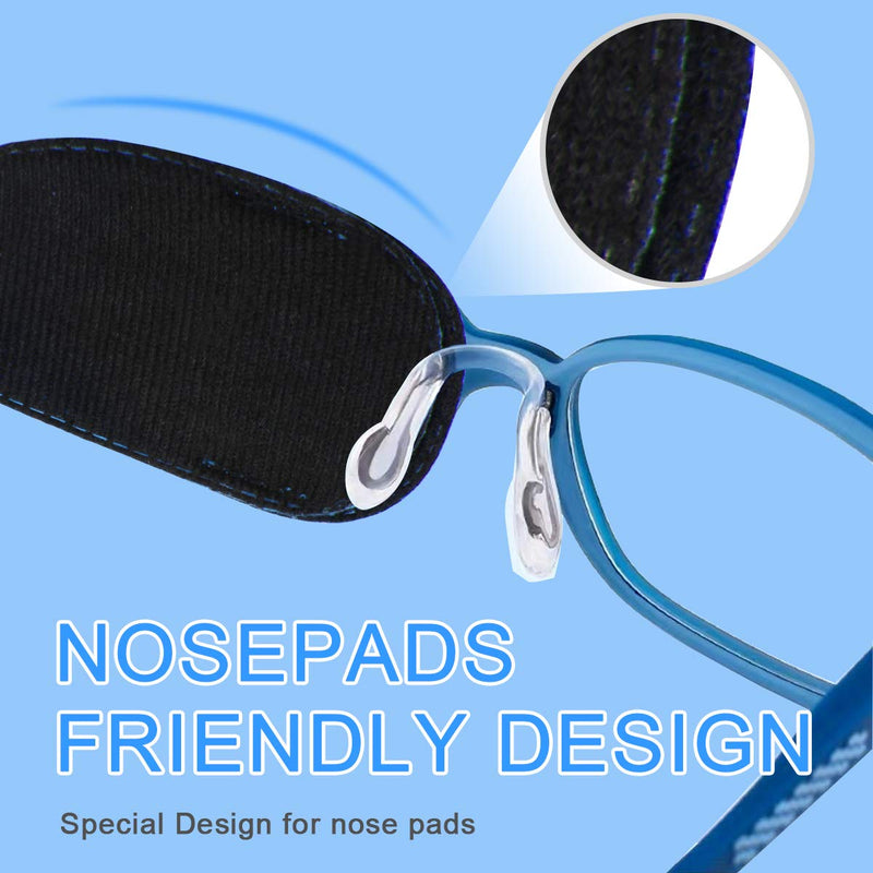 4 Pack Eye Patches for Kids Girls Boys, Right & Left Eye Patch for Glasses, Lazy Eye Patch for Children Treating Lazy Eye Amblyopia Strabismus and After Surgery… (Blue) (Blue) Blue - NewNest Australia