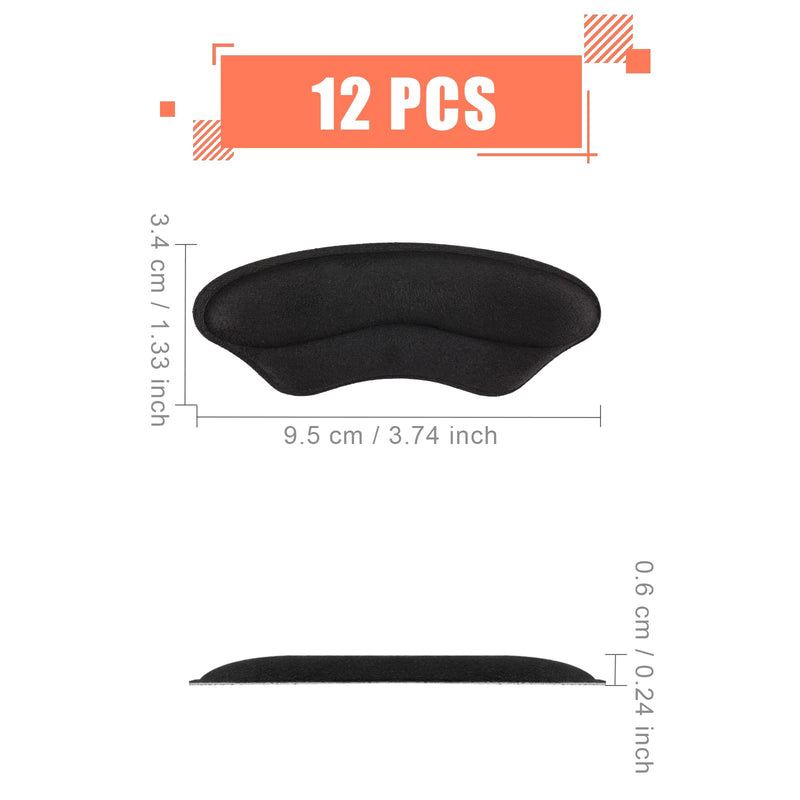 KINBOM 6 Pairs Heel Grips for Loose Shoes, Heel Cushions Pads Self-Adhesive Heel Pads for High Heels Loose Shoes Sneakers Women Men (3 Black, 3 Apricot Color) 3 Black, 3 Apricot Color - NewNest Australia