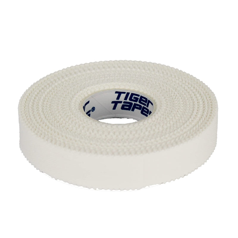 TIGERTAPES - Pack of 6 Zinc Oxide Strapping (1.25cm x 13.7m) - Long Sports Tape - Easy to Apply Sports Injury Tape for Sports Healthcare Professionals - Hand Tearable - White 1.25cm x 13.7m - NewNest Australia