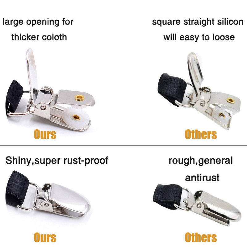 Gohzq,Shirt Stays Men'S Shirt Holder Men'S Shirt Suspenders Shirt Holder Trousers Elastic Clips Shirt Stretcher Shirt Holder Trousers With Non-Slip Locking Clamps, Black - NewNest Australia