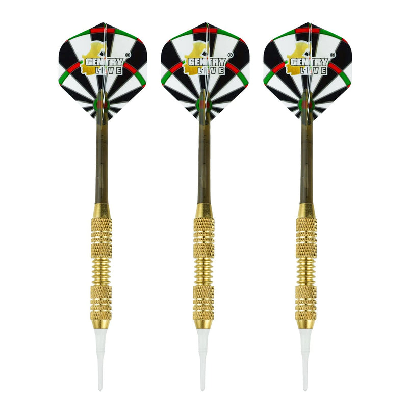Gentry Live Barss Soft Tip Darts Set 14 16 16.5 18 Grams - 3 Shafts + 3 Standard Flights+6 Tip + Portable Case for Electronic Dart Board (16) - NewNest Australia