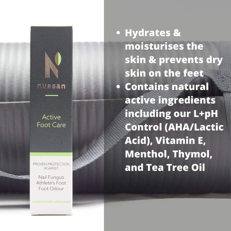 Nuasan Active Foot Care Foot Spray - Athletes Foot Treatment, Antifungal, Antibacterial Spray for Smelly Feet - Natural Nail Fungus Protection, Foot Deodorant - Itchy Feet Relief, Foot Odour Control - NewNest Australia