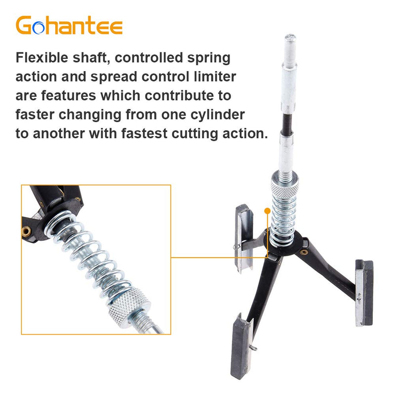 gohantee Engine Cylinder Hone Deglazer Adjustable 1-1/4" to 3-1/2" Diameter with 3-Piece 2" Long Stones 220 Grit - NewNest Australia