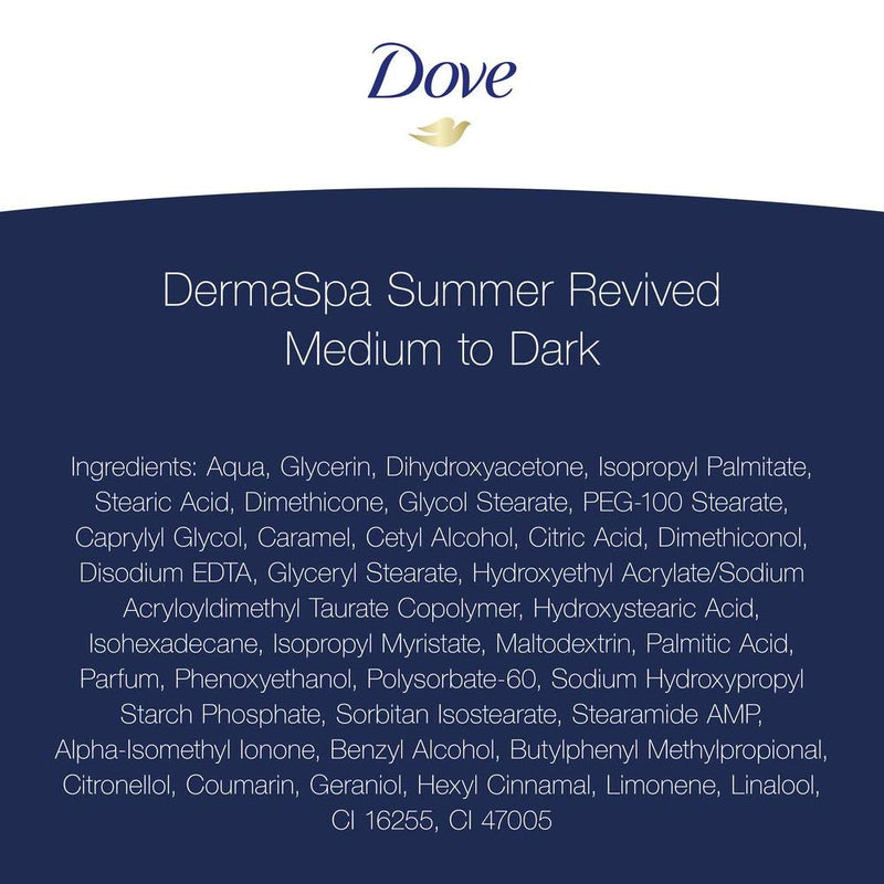 Dove DermaSpa Summer Revived Medium to Dark Self Tanning Body Lotion 200ml - NewNest Australia