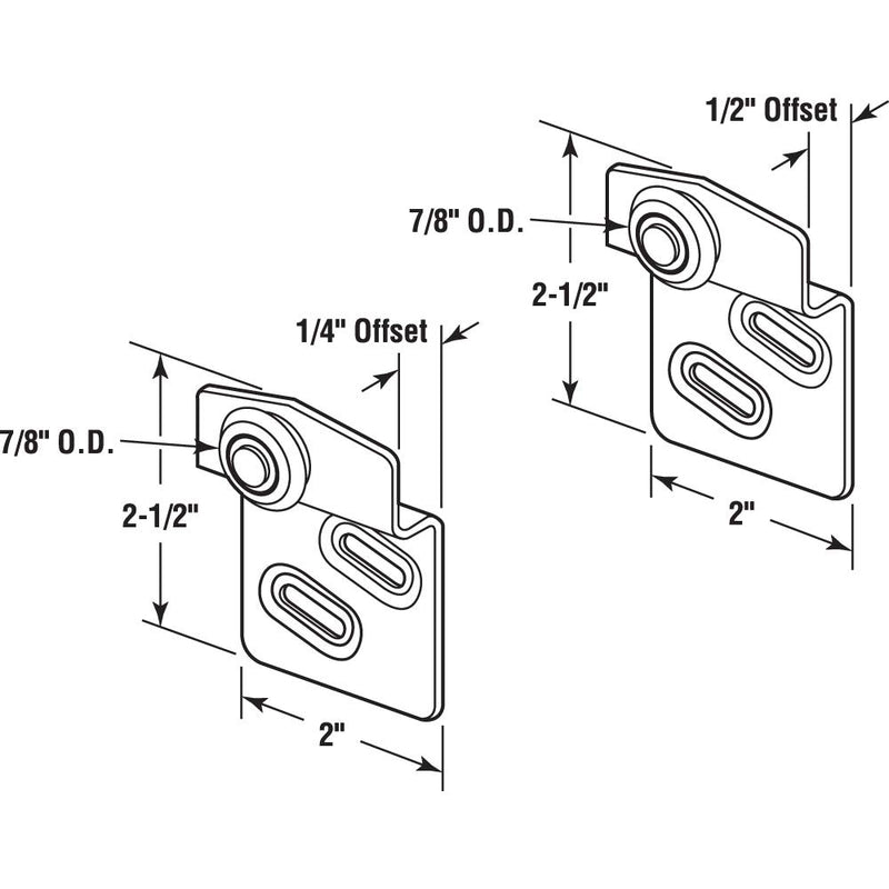 Prime-Line 0.87-in Door-Mount Sliding Closet Door Roller - New Read,N 7537,2 - NewNest Australia