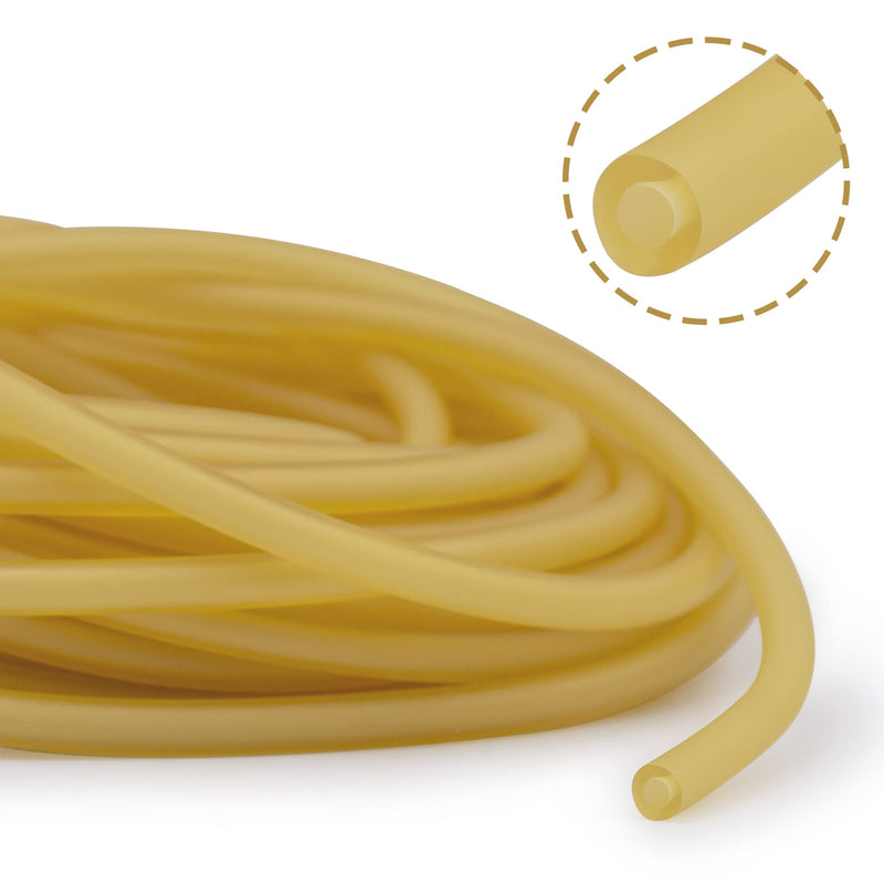 Famgee 32.8FT Natural Latex Rubber Tubing Elastic Speargun Band Slingshot Catapult Surgical Rubber Tube Hose for Outdoor Hunting Physical Therap Yellow-0.12id, 0.24od - NewNest Australia