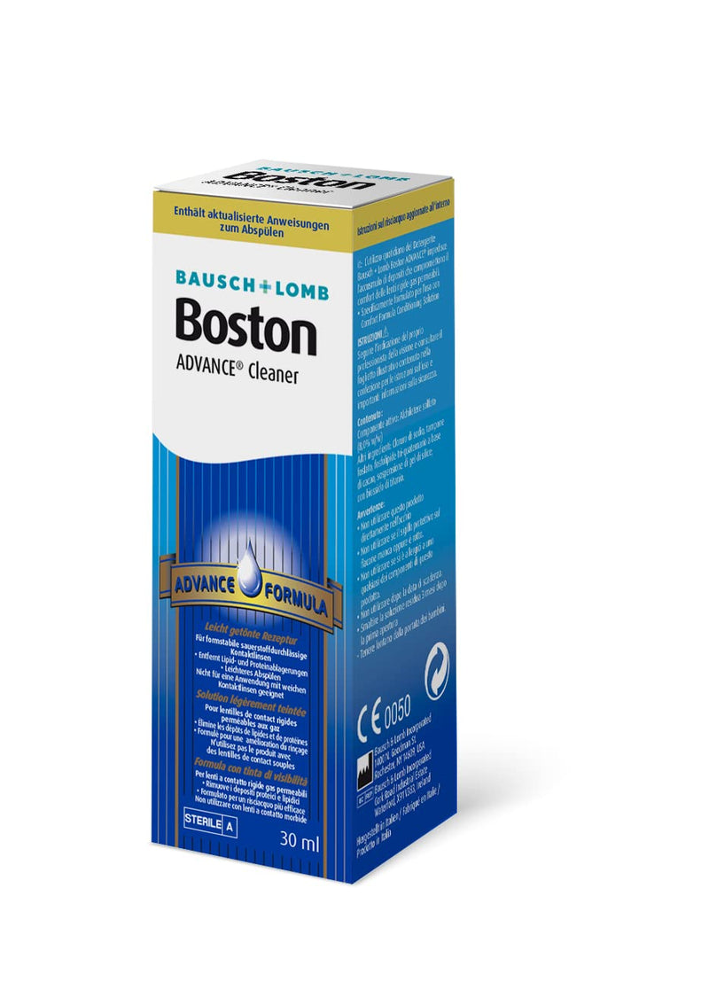 Bausch + Lomb Boston Advance Contact Lens Cleaner, Hard Contact Lenses 1 x 30ml Single Bottle, (1 x 30ml) New product formulation - NewNest Australia