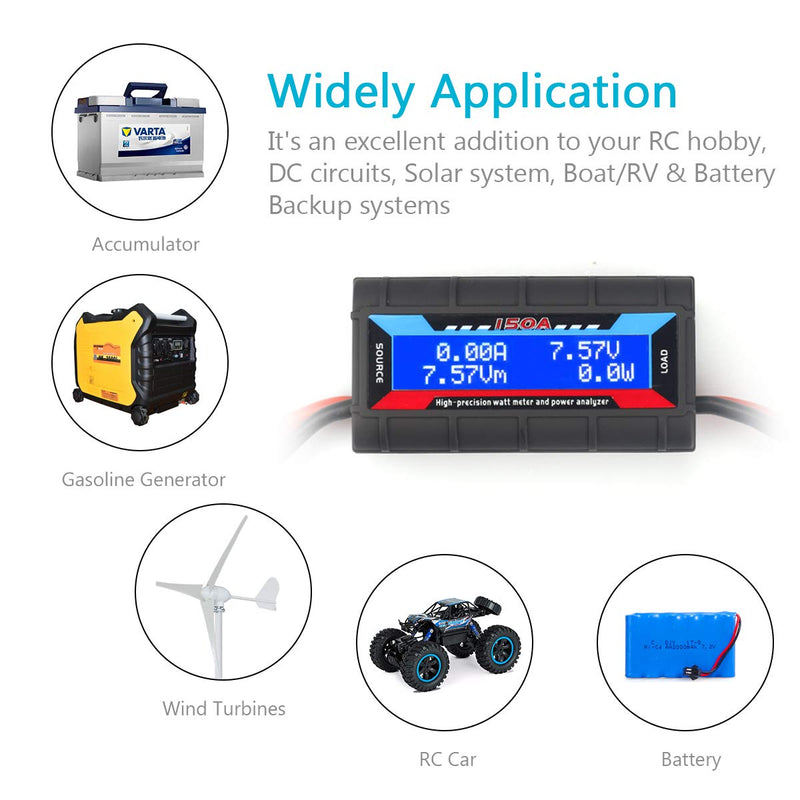 HTRC 150A High Precision RC Watt Meter Power Analyzer Battery Voltage Amp Meter - NewNest Australia