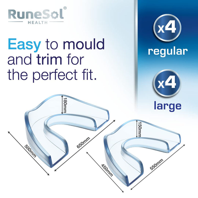 Mouthguard to Stop Grinding Teeth - 8 x UK Designed Teeth Sleeping Guards for Night Grinding, Class 1 Medical Device Accredited in The UK (UKCA) and EU (CE), BPA Free Sleep Mouth Guards for Bruxism - NewNest Australia