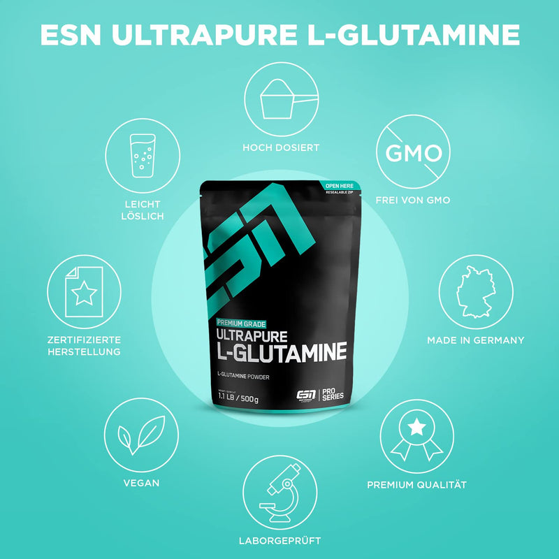 ESN Ultrapure L-Glutamine, 500g powder - NewNest Australia