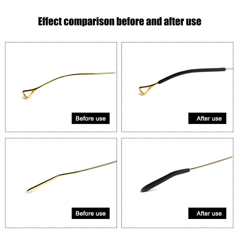 20 pairs of silicone covers, non-slip glasses temples, soft glasses, ear hooks, glasses temple tips, repair replacement parts, glasses replacement accessories for soft sports glasses, sunglasses, reading glasses for 2.5-5 mm - NewNest Australia
