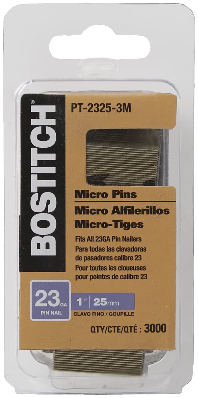 BOSTITCH Pin Nails, Headless, 23GA, 1-Inch, 3000-Pack (PT-2325-3M) - NewNest Australia