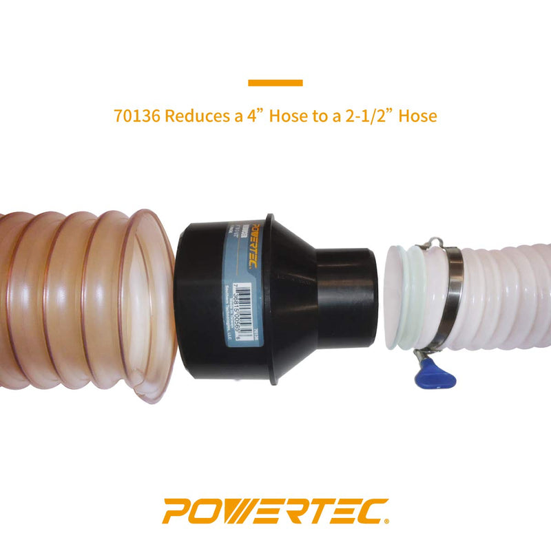 POWERTEC 70136 4-Inch to 2-1/2 Inch Cone Reducer Original - NewNest Australia