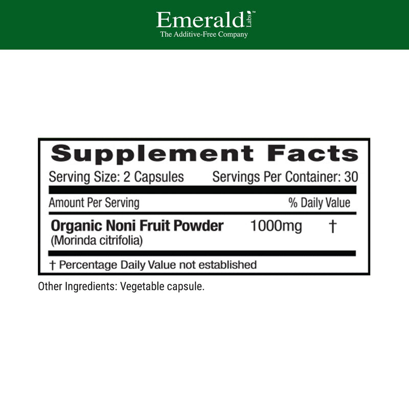 Emerald Labs Noni Fruit to Support Immune Health - 60 Vegetable Capsules - NewNest Australia