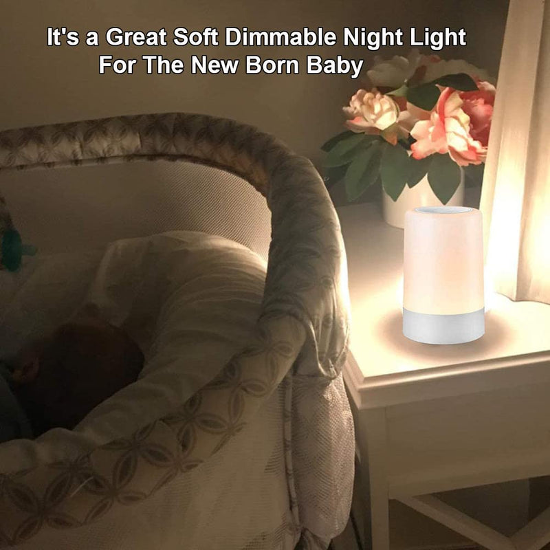 G Keni Nursery Night Light for Babies, LED Bedside Touch Sensor Lamp for Kids Breastfeeding and Sleep Aid, USB Rechargeable Nursery Lamp Dimmable Warm Night Light, Soft Eye Caring - NewNest Australia