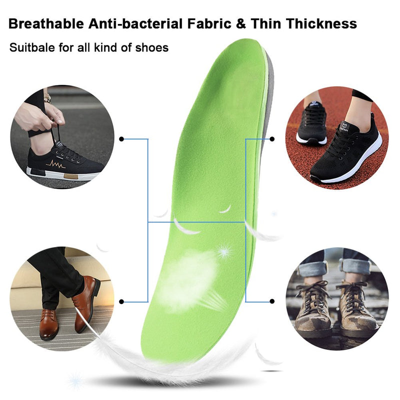 Ailaka High Arch Support Insoles for Men Women - Plantar Fasciitis Relief Arch Support Shoe Inserts, Orthotic Insoles for Flat Feet, Arch Pain and Heel Pain Relief 5/6.5 UK Green - NewNest Australia