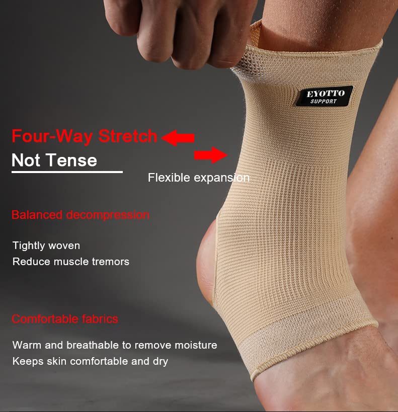 Eyotto Compression Ankle Brace For Men And Women, Breathable Ankle Brace For Men And Women, Ankle Compression Socks For Swelling, Plantar Fasciitis, Pain Relief, Running - NewNest Australia