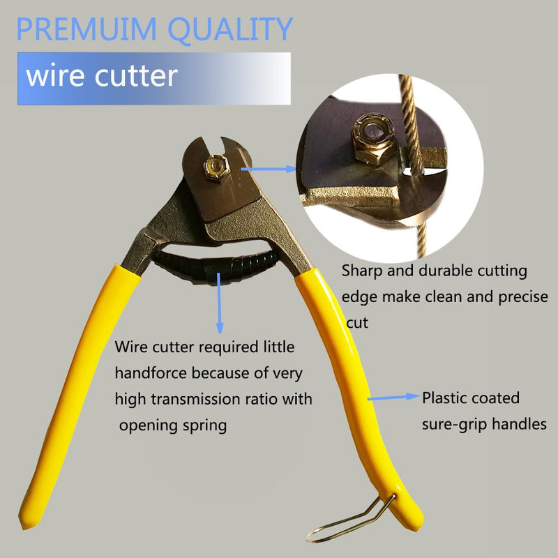 Hetai Heavy Duty Wire Cutters Steel Cable Cutter Wire Rope Cutter Aircraft Bicycle Cable Cutter,Up To 5/32" - NewNest Australia