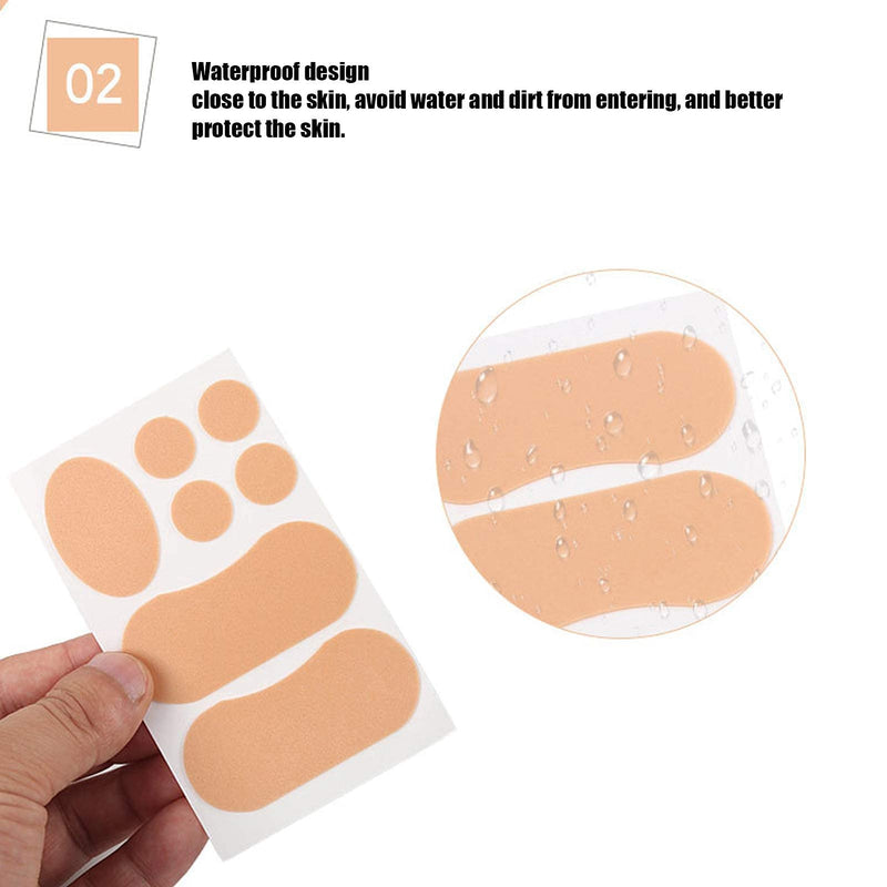 Moleskin Feet Adhesive Pads 15 Sheets Waterproof Non-Slip Heel Stickers Foot Care Tool High Heel Stickers to Prevent Scuffing Blisters - NewNest Australia