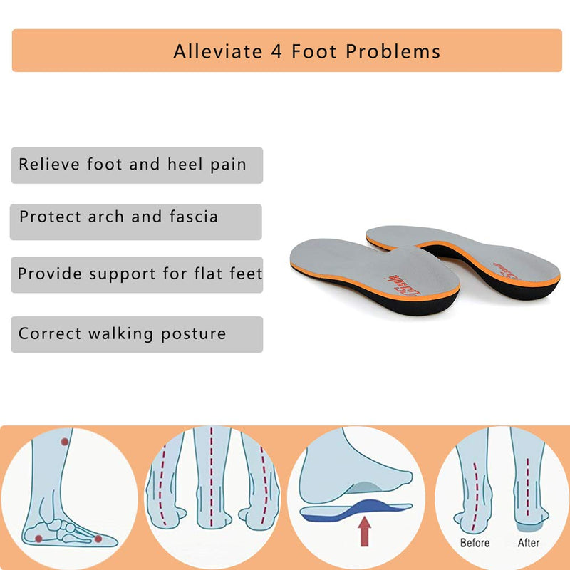 Pcssole High Arch Support Orthopedic Insoles For Flat Feet, Plantar Fasciitis, Over-Pronation, Supination, Semi-Custom Shoe Insoles For Men And Women - Gray - - NewNest Australia