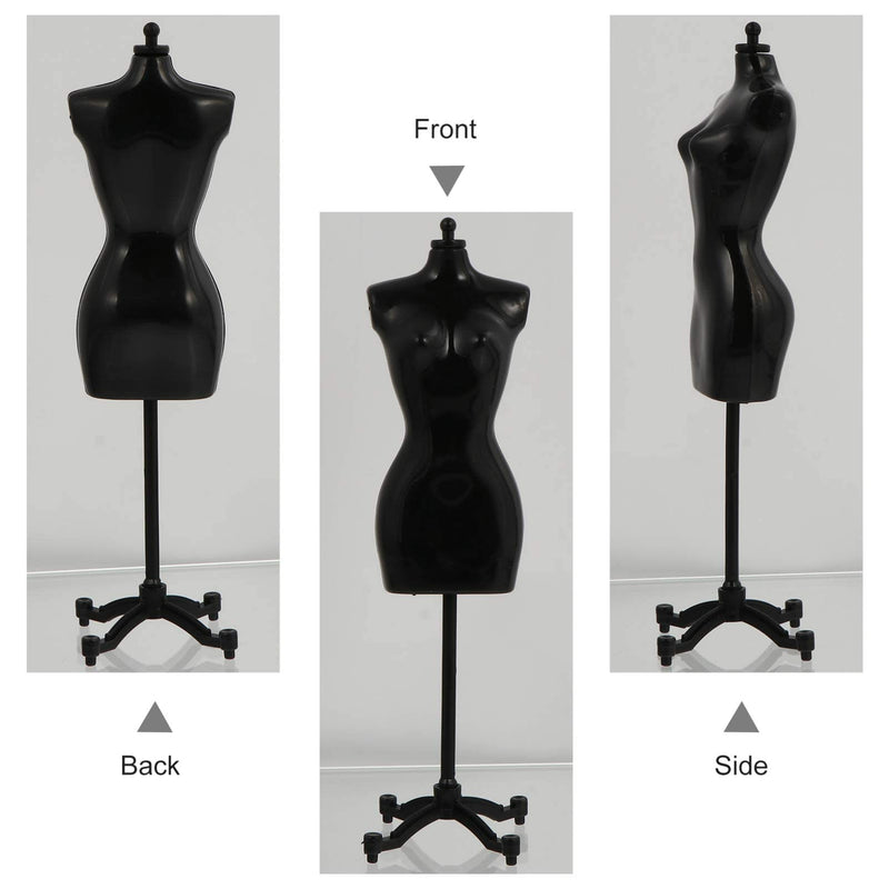 EXCEART 6PCS Doll Dress Form Tiny Doll Dress Body Manikin with Base Stand Garment Skirt Display Support Female Mannequin Torso for Children Kids - NewNest Australia