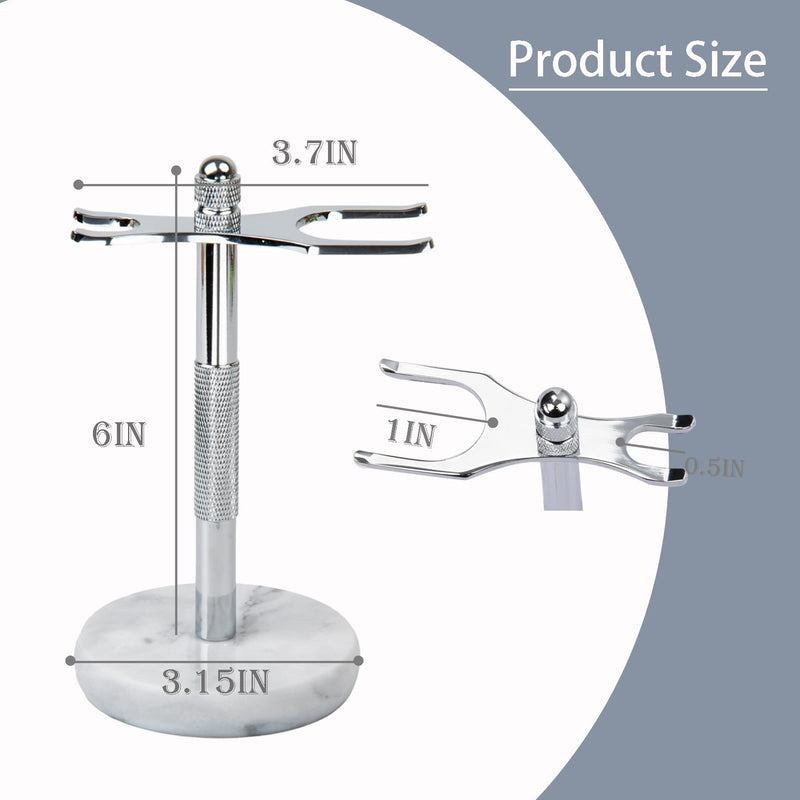 GMYIAK Razor and brush stand, razor holder with marble base is more stable, the base does not rust and the fitted protective distance protects your worktop, a gift (white). - NewNest Australia