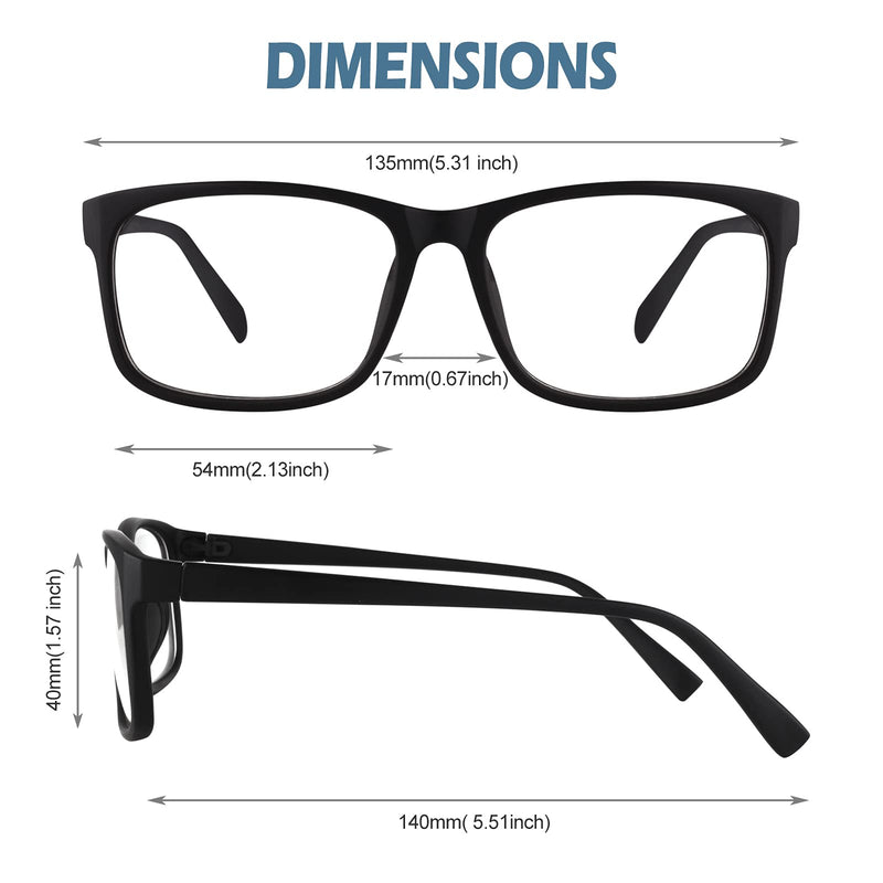 CGID CN12 glasses extra narrow frame! Slim Rectangle Nerd Clear Glasses A Matte Black - NewNest Australia