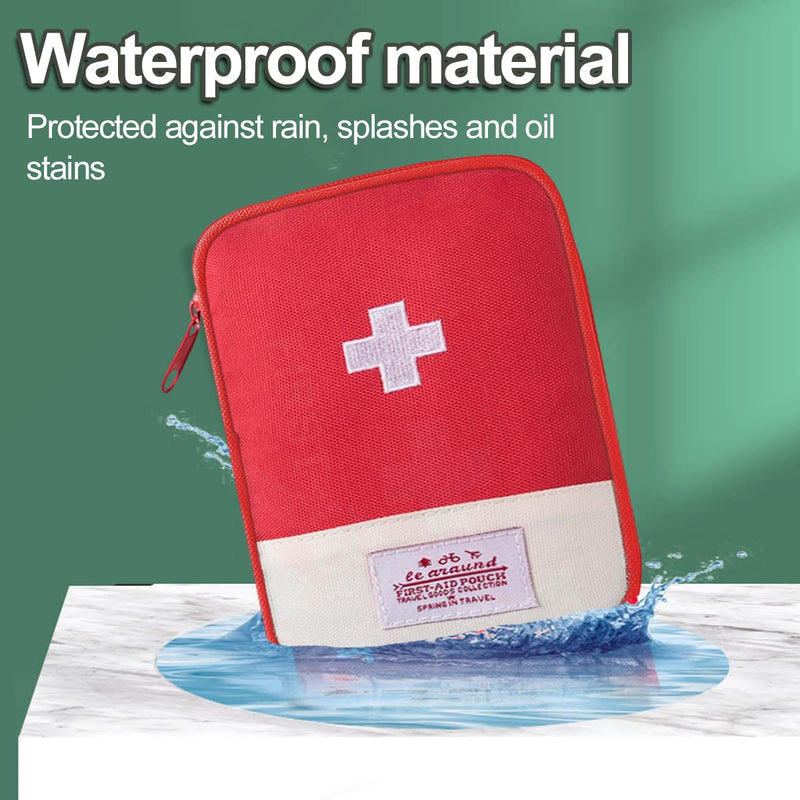 Travel Mini First Aid Bag, 2 Pieces Portable Mini First Aid Kit Storage Bag For Medicine Boxes, Reusable Medical Kits Empty Rescue Bag For Camping Hiking Emergency Blue - NewNest Australia