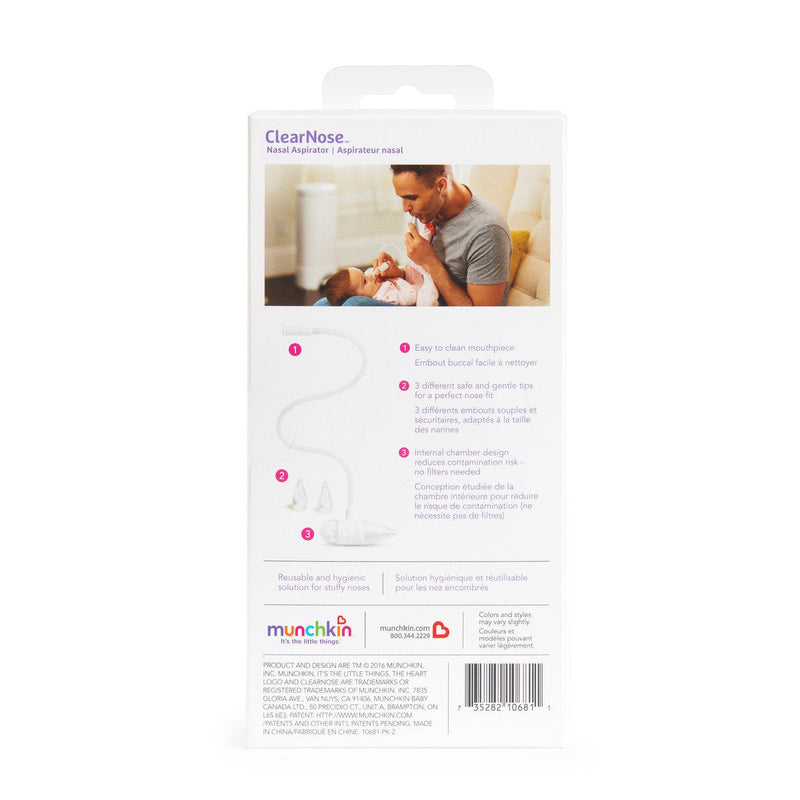 Munchkin Clear Nose Baby Nasal Aspirator, White - NewNest Australia