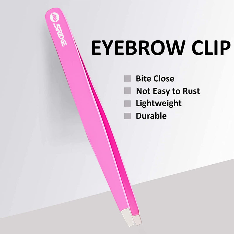 Eyebrow Tweezers - Stainless Steel Eyebrow Tweezers - Precision Removal Of Facial Hair, Ingrown Hairs, Professional Blackhead And Tick Remover For Men & Women (Pink) Pink - NewNest Australia