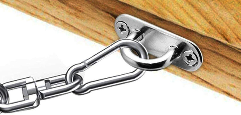 8 Pcs 1.8 Inch 304 Stainless Steel Ceiling Hooks Pad Eyes Plate Marine Hardware Hooks with Screws 1.8 x 0.6 Inch - NewNest Australia