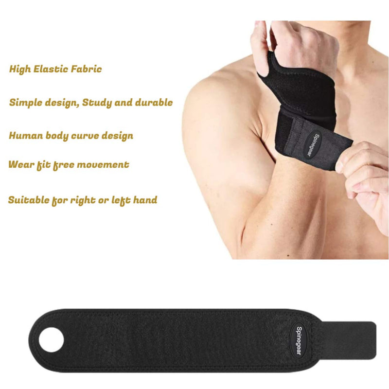 Spinegear Wrist Support Hand Brace with Thumb Stabilizer for Sports and Joint Pain Relief, Wrist Injuries & Sprains One Size Fits Left or Right Hand for Men and Women 1 - NewNest Australia