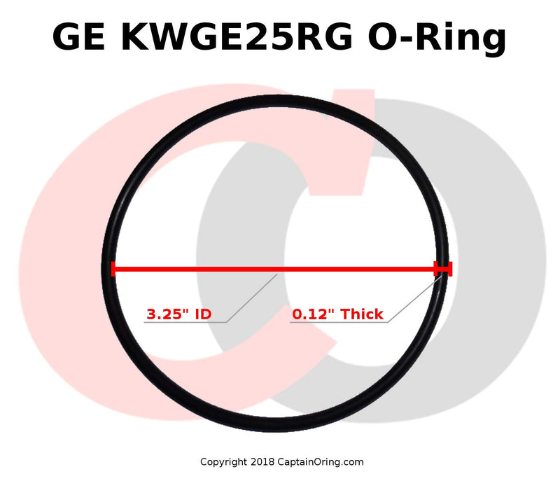 Captain O-Ring - GE KWGE25RG (WS03X10038) Replacement ORings for GE GXWH01C, CXWH08C, GXWH04F, GXWH20F, GXWH20S, GXRM10 & GX1S01R Water Filters (3 Pack) - NewNest Australia