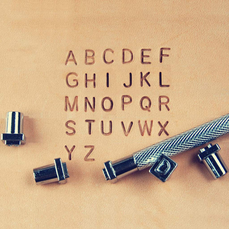 OwnMy Capital Letters and Numbers Stamp Set, 1/4” / 6mm Alphabet Stamp Tools Set Leather Craft Stamping Tools Leather Art Craft Tool (6mm - 36pcs) 6mm - 36pcs - NewNest Australia