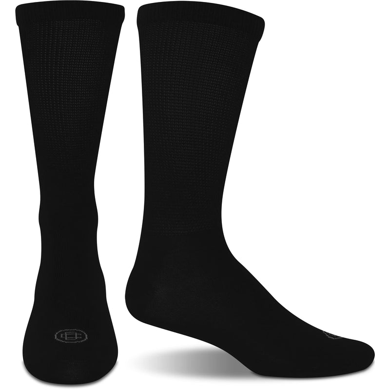 Doctor's Choice Men's Diabetic Crew Socks, Black, Large, Sock Size 10-13 Black/Crew Large (4 Pair) - NewNest Australia